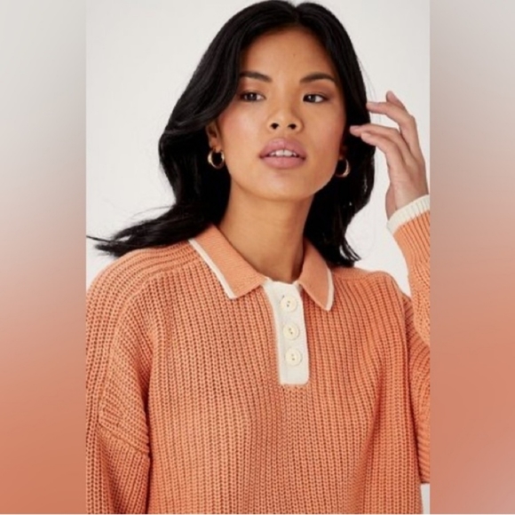 Anthropologie Ellis sweater in orange - Picture 2 of 6